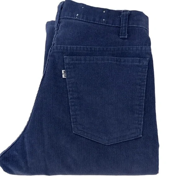 Vintage Levi’s 519 Navy Corduroy Pants White Tab USA 1986 Straight Leg W31 - Picture 8 of 8